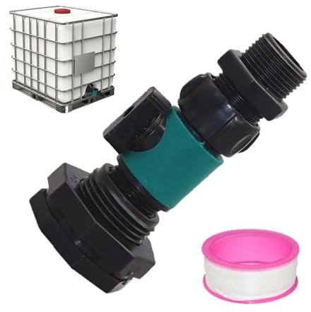 Accessoires Pour Tonneaux De Pluie Rain Barrel Fittings Leakproof Water Tank Adapter Rain Barrel Diverter Kit Pools Connector Garden Hose Adapter Quick Connector Montage Du Collecteur De Pluie(Fourpur