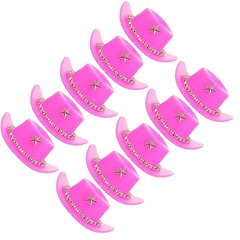 BESTonZON 10 Stück Mini Hüte Aus Kunststoff Für Partys DIY Tee Party Hut Mini Hüte Zum Basteln Haustier Zylinderhut