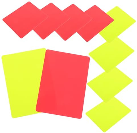 Happyyami 10stücke Fußball Schiedsrichter Karten Mit Rot Und Gelb PVC Material Faltbar Design Für Schiedsrichter Werkzeug Beim Spiel Oder Training