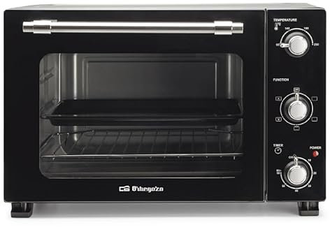 Suinga Horno Eléctrico de Sobremesa 39L | 51 x 39 x 33 cm | Temporizador de 60min | Temperatura Regulable de 90º a 230ºC | Potencia de 1800W | Incluye Accesorios