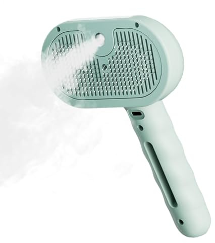 Acunny Cat Brush for Shed, Spray Defur Comb for Cats, USB Rechargeable Cat Steam Brushes for Indoor Cats, 35 ml Water Tank, Dog Hair Remover, Pet Supplies