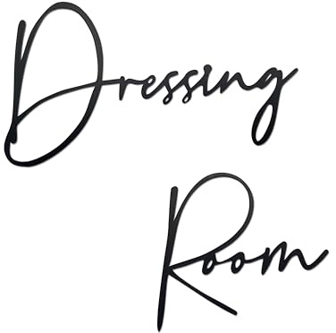 Urbraneco Black Dressing Room Sign - Modern Vintage Wall Decor for Girls, Y2K-Inspired Bedroom & Boudoir Accent