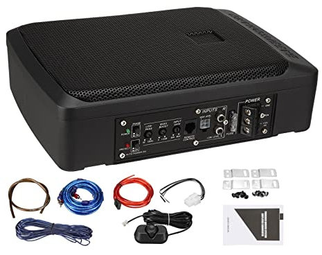 Amplificateur audio pour voiture, Amplificateurs de caisson de basses de voiture classe D HIFI mince sous le siège alimenté par des basses de voiture haut-parleur de caisson de basses processeur de pu