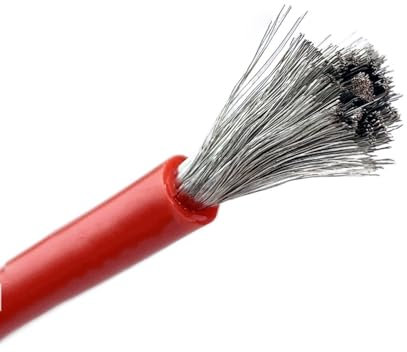 LCUVIMPEX Elektrischer Draht Kupfer Flex, 20AWG verzinnte Draht-Auto-Stromversorgungs-Automobil-elektrische Silikonkabel(RED)