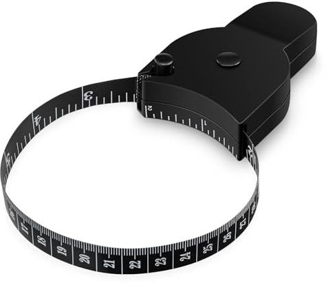 Body Tape Measure for Body Measuring Body Fat Measurement Tool for Weight Loss 60 Inch 150 CM (Black)
