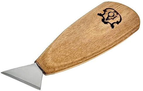 STRYI Adolf Yurev - Coltello da intaglio professionale 25 mm - Coltello Swallowtail forgiato a mano per intaglio geometrico - manico ergonomico in legno di quercia
