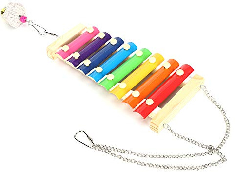 Haofy Xylophon -Haustier -Hühnchen Musikspielzeug mit Blumenstein, 27,6 Zoll in Gesamthöhe, Hierarchische Unterhaltung für Große Vögel, Metall + Holz