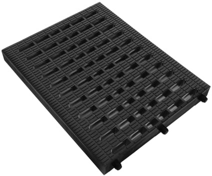PENIKOKO Plastic Drain Grate Removable Sewer Cover for Outdoor Garden and Basement Drainage, Rectangular 200x250x25mm Black Rainwater Channel Strainer
