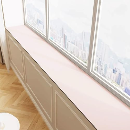 Tapete para Alféizar de Ventana Tapete de Diatomeas para Alféizar de Ventana Color Liso y Fresco, Protector de Repisa de Ventana(Pink,200x15cm(79x6in))