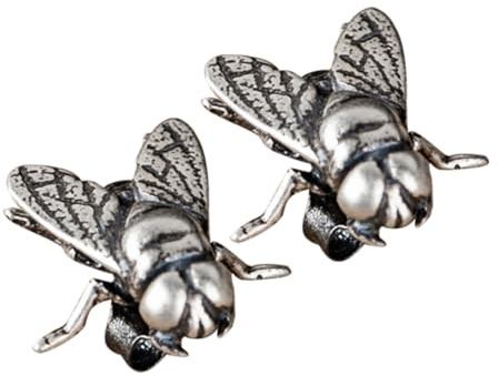 MOBUTOFU Boucles Oreilles pour Femmes Style Punk Forme de Mouche Classique Bijoux Délicats sans Allergie