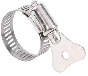 10pcs Worm Gear Hose Clamp 6-44mm Adjustable Key Clamp Hose Clip Stainless Steel for Water Pipe Automotive Mechanical(32-44mm)