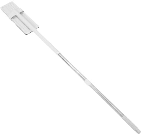 HOMSFOU Trapeador Plano de Microfibra Color Claro 35 Cm, Mango Largo para Limpieza Húmeda y Seca, Fregona Hogar con 2 Almohadillas Reemplazables, Adecuado para Pisos y Azulejos, Fácil
