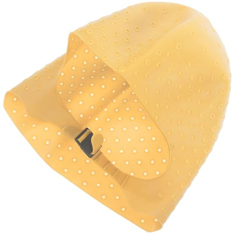 WRITWAA Gorro de Silicona Dorado para Mechas Ajuste Seguro y Orificios para Tintes, Herramienta para Tratamientos Capilares en Salones y Uso Doméstico