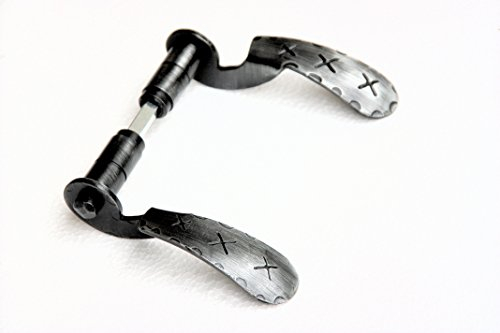 UHRIG Retro Türklinke aus Schmiedeeisen, verzinkte Drückergarnitur, rustikaler Türgriff Beschlag, antik Drückerpaar