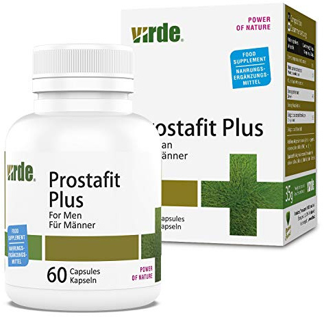 Virde Prostafit Plus - Sägepalme (Palmetto) Extrakt + Muira Puama Wurzelextrakt + Ginseng Wurzelextrakt + Ginkgo biloba Blattextrakt - hocheffektiver Komplex für Männer ab der mittleren Lebensphase