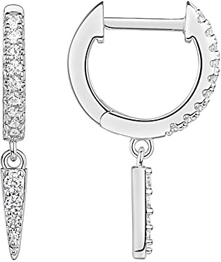 PAVOI 14K Gold Plated S925 Sterling Silver Post Lightweight Drop/Dangle Huggie Earrings for Women | Star, Lock, Butterfly, Moon, Lightning | Dainty Earrings