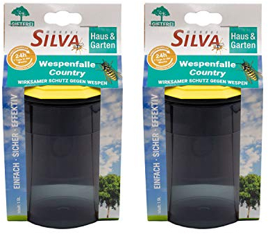 Silva Country Wespenfalle Haus und Garten 2er Set, effektive und umweltfreundliche Falle für drinnen und draußen