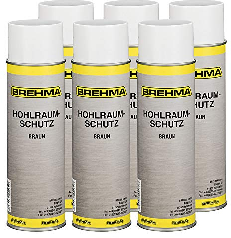 BREHMA 6X Hohlraumschutz Hohlraumversiegelung Spray 500ml Wachs