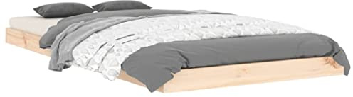 vidaXL Bed Frame without Mattress 90x190 cm Single Single Solid Wood Pine