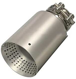 Für Golf GTI Düse Auto Schalldämpfer Spitze Endrohr System Rohr Matt Edelstahl Universal 89/101/114mm 1 Stück Auspuffblende (Größe : Inlet63-114MM)