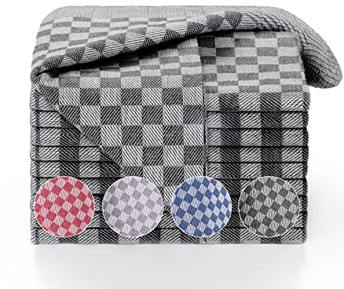 Blumtal Geschirrtücher Baumwolle 50x70 cm im 5er Set - Oeko-TEX zertifizierte Küchentücher - extrem saugstarke Geschirrhandtücher - Küchenhandtücher waschbar 95 °C - Geschirrtuch Schwarz-Weiß Karo