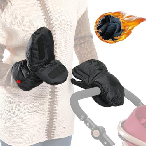 Handwärmer Kinderwagen Wasserdicht Kinderwagen Handschuhe Handschuhe Handmuff mit warme Fleece Winter Kinderwagenmuff Handschuhe Winddicht Kinderwagen Fäustlinge Universalgröße für Kinderwagen Buggy