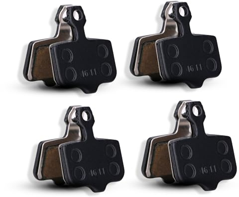 HERCHR 4 Pairs Bike Brake Pads, 30 x 20mm/1.18 x 0.78inch Resin Disc Brake Pads for Bicycle, Mountain Bike Metallic Disc Brake Pads ForAvid Elixir r Cr CR MAG/X0 XX DB