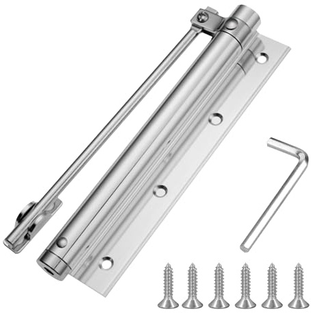 Door Closer for Outdoor Doors, Garden Gate, HOMURY Door Closer, Door Closer for Room Doors, Automatic Door Opener, Spring Damper, Front Door, Stainless Steel Spring Closer