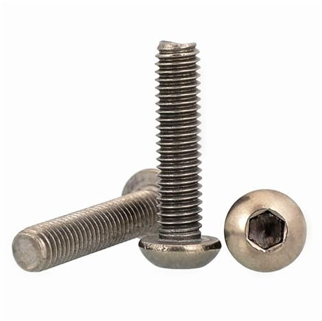 NORAZE 5/10/20 Stück M2 M2,5 M3 M4 M5 M6 Innensechskant-Halbrundkopfschraube (Size : M4X20 20PCS)