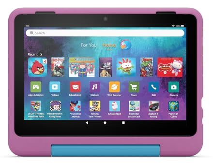 Das neue Kindgerechte Hülle von Amazon für das Fire HD 8-Tablet (nur für Tablets der 12. Generation geeignet), Löwen-Design