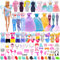 Miunana 58 Pezzi Per 11.5 Pollici 30 CM Bambola: Costume Da Bagno + 2 Vestiti Alla Moda + 2 Abiti + 2 PCS Pantaloni + Vestito Sirena + 10 PCS Scarpe + 40 Accessori Selezionati A Caso