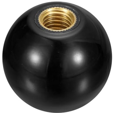 QUARKZMAN Boutons Sphériques Filetés, Bouton Sphérique Thermoset M12 Fileté de 40mm de Diamètre pour Poignées de Balle d'Opération avec Insert en Cuivre pour Poignée de Levier, Noir