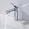 DETBOM Miscelatore Monocomando per Lavabo Bagno - Rubinetto Moderno Cromo con Aeratore Rimovibile, Flessibili 3/8 50cm (Acqua Calda/Fredda), Installazione Rapida- Per Lavandino Bagno Casa