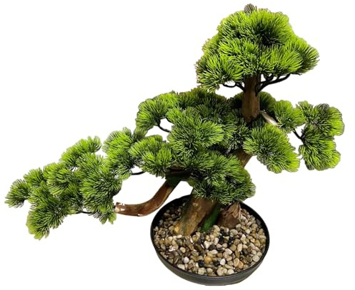 künstliche Pflanzen,Simulation Willkommenskiefer Bonsai Grün Pflanze,Zeder immergrüner Baum künstlicher Bonsai-Baum in Keramiktopf für Büro oder Heimdekoration