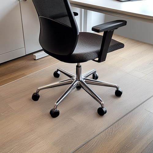 COSYLAND Bürostuhl Unterlage versch. Größen - Bodenschutzmatte für Schreibtischstuhl Antirutsch in milchweiß | Bodenschutzmatte Transparent (90x120cm)