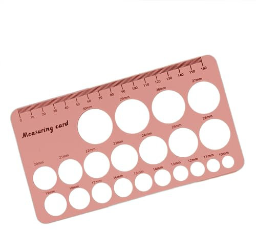 BYYLECL Circle Template, Nipple Ruler, Silicone Nipples Measuring Ruler, Breast Flange Measuring Tool for Breast Pump Pink