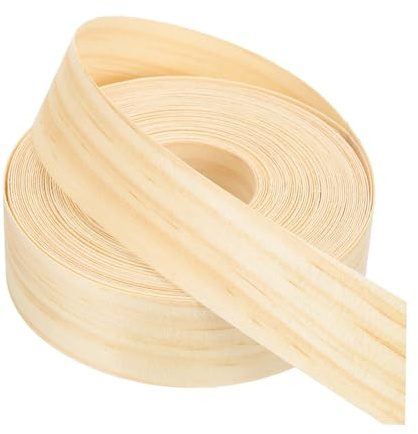 PATIKIL 38mm Pine Edge Banding,15m Wood Veneer Tape Pre-glued | Flexible Plywood Edge Banding,with Hot Melt Adhesive,for Furniture Restoration,50 ft