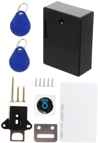 DECOMELODY Elektronisches Rfid Schrankschloss Unsichtbares Abs Selbstgemacht Verstecktes Schloss Für Schubladen Und Schranktüren Ohne Bohren Batterie Nicht Inklusive