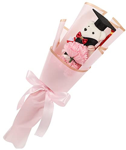 IMIKEYA Bouquet per Laurea con Fiori Artificiali Decorazione Unica per Festeggiamenti Graduazione e Regali per Laureati per Festa Laurea