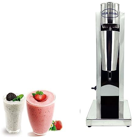 Elektrische Milchschüttlermaschine 2 Geschwindigkeit Milchshake -Mixerhersteller Edelstahl Getränkemixer Automatischer Milchshake -Mixer Proteinschüttler Für Milchtee Protein Shakes Cocktails(Single h
