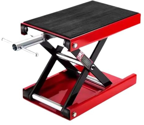 Motorcycle Scissor Jack Lift, 500KG Heavy Duty Motorbike Motorcycle Table Bench Workshop Scissor Lift Jack Stand Paddock, Height Adjustable Range 8.5cm to 34cm