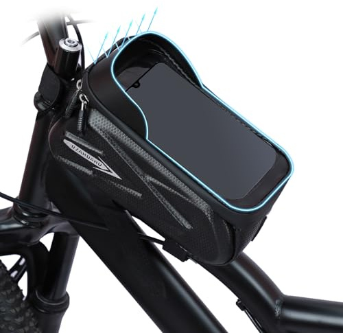 Trvecvxa Handytasche Fahrrad, Handytasche fahrrads, Fahrrad handytasches mit 3D Sonnenblende, Robust und Langlebig, Wasserdicht Handyhalterung fahrrads für Smartphones bis 6,8''