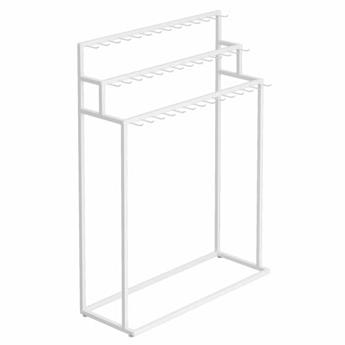 Stativ på metallstativ för bälten, slipsar, halsdukar och handväskor, 60 x 40 x 150 cm, elegant svart hängare för kläder.