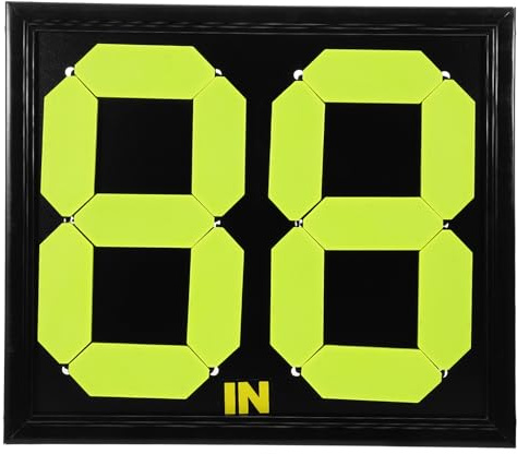 Angoily Handheld Fluorescent Soccer Substitution Board for Referees, Manual 2-player Football Replacement Number Plate, Football Referee Kit for Match Management and Scorekeeping
