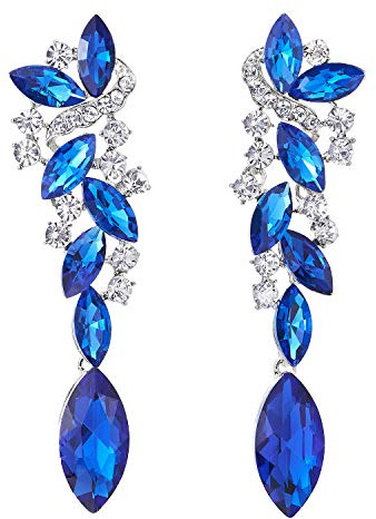 Art Deco Bröllop Brud Noces Party Strass Marquise Cluster ljuskrona uttalande uttalande örhängen, Rhinestone Crystal, ej tillämpligt
