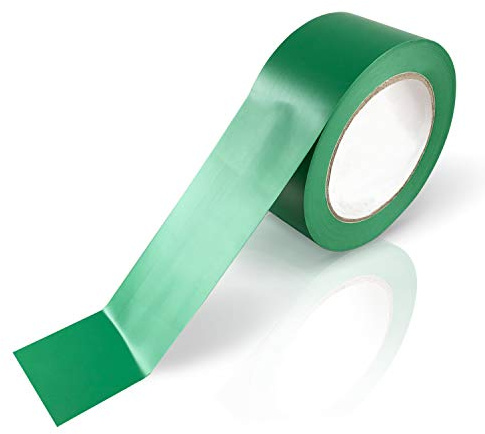 Betriebsausstattung24 Bodenmarkierungsband - 5,0 cm x 33,0 m - Grün - Warnklebeband - Boden- & Wandtape - Selbstklebend - Leicht zu entfernen