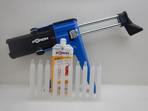 FÖRCH REPARATUR 2K SPEED K151 KUNSTSTOFFKLEBER KLEBER ZWEIKOMPONENTEN 60g Inkl. MISCHER (4)