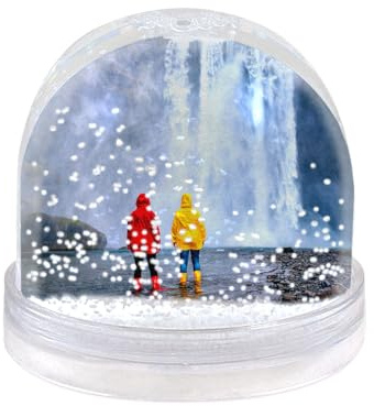 ORWO – Personalisierbare Schneekugel mit Foto | individuelles Fotogeschenk | identisches Foto beidseitig | hochwertige Kunststoff-Kugel | Druck Made in Germany (Schneeflocken)