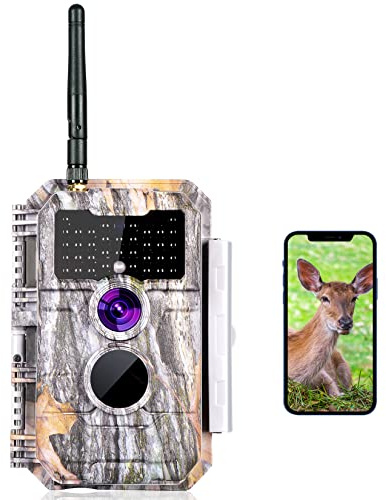 BLAZEVIDEO Wildlife Camera WiFi 24MP 1296P,Trail Camera With Night Vision Motion Activated, No Glow 940nm IR LEDs，IP66 Waterproof Garden Camera Trap for Wildlife Monitoring & Home Security