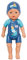 BABY born My First Swim Boy, Aufzieh-Badepuppe Junge, wasserfest, funktioniert ohne Batterien, 30 cm große Puppe 832325 Zapf Creation